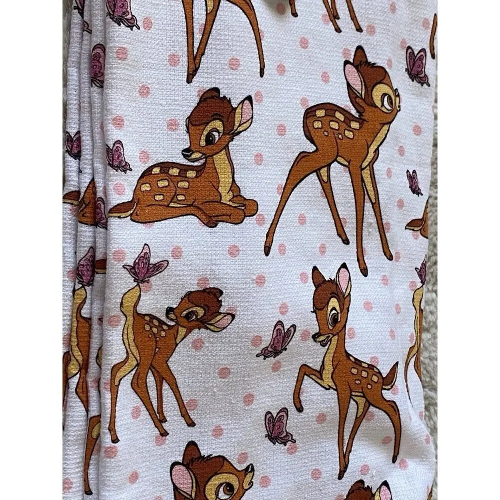 Set Of 2 Disney Bambi And Butterflies Kitchen Towels 18” X 28” Cotton NEW‎
